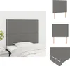 vidaXL Kopfteile 2 Stk. Dunkelgrau 100x5x78/88 cm Stoff -  Produktbild-Vorschau 1