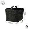 Filzkorb mit Henkel 36x36x34cm dunkelgrau Ordnungsbox Korb Produktbild-Vorschau 2