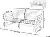 BELIANI Sofa ogrodowa drewniana brązowa 2-osobowa Podgląd zdjęcia produktu 3