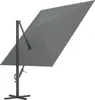 Slunečník výkyvný SOLUNA Orléans 300 x 300 cm tmavě šedý Náhled obrázku produktu 3