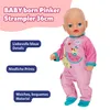BABY born pinker Strampler mit blauen Details und Produktbild-Vorschau 2