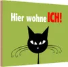 vianmo Holzschild 12x18 cm Katze hier wohne ich Tier Produktbild-Vorschau 1