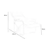 A line drawing of a recliner chair with dimensions indicated. Produktbild-Vorschau