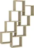 vidaXL Cube Shelf Sonoma Oak 90x15x119 cm výrobek ze dřeva Náhled obrázku produktu 1