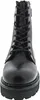 A front view of a black lace-up boot with a thick sole. Produktbild-Vorschau