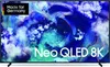 A Samsung Neo QLED 8K TV displaying abstract colorful imagery. Produktbild-Vorschau