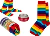 Regenbogen Socken im Paar in schöner Metalldose Produktbild-Vorschau 4