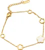 Camerazar Bracciale d'oro in acciaio chirurgico con fiore Anteprima dell’immagine prodotto 16
