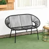 Ratanové kreslo Relaxačné kreslo v štýle boho, 132 cm x 72 Náhľad obrázku produktu 4