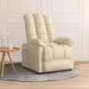 masážne kreslo vidaXL Cream Fabric Náhľad obrázku produktu 2