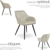 Chaise MARILYN en velours - crème/noir, par pièce Voir les images du produit 3