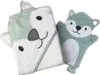 Kapuzen Badetuch & Waschhandschuh in blaue Otter Form Produktbild-Vorschau