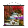 MuchoWow® Textilposter Wasserfall - Rosa - Bäume 40x40 cm Produktbild-Vorschau 1