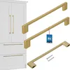 KOTARBAU® 2er Set Möbelgriffe Gold 221 mm Griffe Möbel ZnAl Produktbild-Vorschau 1