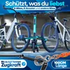 A close-up marketing image showing a bicycle, an e-scooter, and a mountain bike, with a tow strap and chain in the foreground. Produktbild-Vorschau