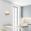 Glasuhr Wanduhr Küchenuhr Echt-Glas 30fi cm Abstrakt orange Produktbild-Vorschau 5