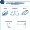 Diagrams illustrating applications for a woodworking tool, showing different types of wood cuts and profiles. Anteprima dell’immagine prodotto