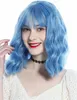 WIG ME UP Perücke Pony schulterlang gewellt Blau Weißgraue Produktbild-Vorschau 6