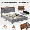 UnboxG Polsterbett 160x200cm, Doppelbett mit USB/Type-C und Produktbild-Vorschau 11