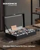 SONGMICS Uhrenbox für 14 Uhren mit Glasdeckel Kunstleder Produktbild-Vorschau 2