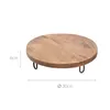 Servierbrett auf Fuß, Mangoholz, Höhe: 60 mm, ø: 290 mm Produktbild-Vorschau 7