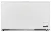 A front view of a white chest freezer. Produktbild-Vorschau