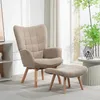 Fauteuil à oreilles HOMCOM avec repose-pieds, fauteuil Voir les images du produit 2