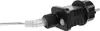 A close-up shot of a black electrical plug with a clear plastic component and a silver wire. Náhľad obrázku produktu