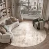Rond vloerkleed 240 cm in beige en bruin met abstract Productafbeelding-voorbeeld 3