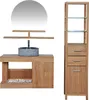 Teako Design Badmöbel Set Sala 90 cm Teakholz mit Spiegel Produktbild-Vorschau 1
