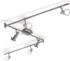 A product shot of a multi-headed ceiling track light fixture against a white background. Produktbild-Vorschau