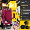 24MOVE® Einkaufstrolley ALEGRE 3in1 Trolley faltbarer Produktbild-Vorschau 2