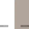 A split image showing two color options for a bookshelf. Voir les images du produit