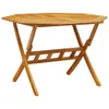 vidaXL Table de jardin pliante Ø110x75 cm Bois massif Voir les images du produit 1