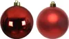 Christbaumkugeln - Weihnachtbaumskugeln - bruchfest - D: 6cm - glänzend/matt  - rot - 12er Set Produktbild-Vorschau