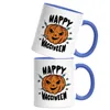 Happy Halloween Tasse Blau Kürbis Kürbiskopf Impfung Produktbild-Vorschau 2
