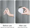A split image showing a hand struggling to open a glass door on the left, and a hand using a suction cup handle to easily open it on the right. Text below indicates 'Before use' and 'After use'. Produktbild-Vorschau