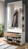 Kompaktgarderobe "Pallas" in weiß und Eiche Garderobe mit Produktbild-Vorschau 10