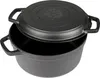 Browin 330527 Gusseisentopf mit Pfanne, 3,5 L / Schmortopf Produktbild-Vorschau 2