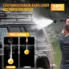 A person is using a high-pressure cleaner to wash a dirty car. Inset images show a comparison of the product's performance. Produktbild-Vorschau