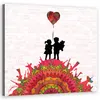 Leinwandbild Banksy-Kinderabstraktion 60x60 Feeby Rosa bild Produktbild-Vorschau 1