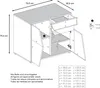 Vladon Sideboard Benny,  Germany, Kommode mit 2 Türen und 2 Produktbild-Vorschau 7
