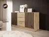 Kommode Stilo Eiche Artisan mit Lamellen – 155 cm, 2 Türen, Produktbild-Vorschau 2