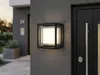 LED Außenwandleuchte Schwarz, 17x15cm Produktbild-Vorschau 1