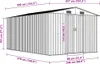 vidaXL Gerätehaus 257x392x181 cm Metall Grün Produktbild-Vorschau 6
