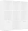 vidaXL Regál na knihy biely 98x30x98 cm Drevo Materiál Náhľad obrázku produktu 1