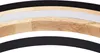 A close-up view of a curved layered structure, featuring black bands, a white strip, and a wooden element. Produktbild-Vorschau