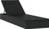 vidaXL Bain de soleil 1 pièce avec table noir Poly rotin Voir les images du produit 4