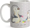 Mr. & Mrs. Panda Tasse Sozialpädagoge Herz - Grau Pastell - Produktbild-Vorschau 3