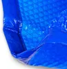 Close-up of a blue solar pool cover with bubble texture. Produktbild-Vorschau